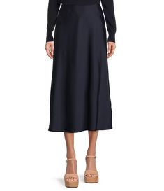 Antonio Melani Blakely Satin Skirt | Dillard's Chic Satin A-line Skirt, Chic A-line Satin Skirt, Satin Lined Workwear Maxi Skirt, Satin Lined Maxi Skirt For Work, Silk A-line Skirt, Fitted A-line Satin Skirt, Satin Flowy Skirt For Work, Flowy Satin Skirt For Workwear, Satin A-line Flowy Skirt