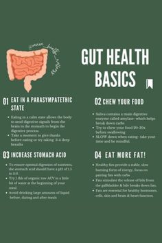 Some Important Basics To Know About Gut Health... Healthy Digestion, Health Info