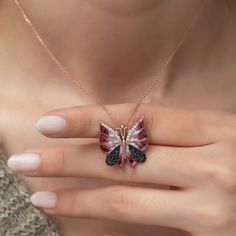 Red Ruby Butterfly Necklace • Red Garnet Birthstone Butterfly Necklace - Trending Silver Gifts Ancient Scotland, Born In January, Garnet Birthstone, Heirlooms Jewelry, Red Butterfly, Garnet Necklace, Necklace Red, Garnet Jewelry, Native American Tribes