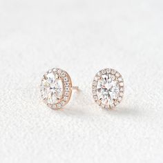 Felicegals Moissanite Classic Halo Earrings - Felicegals 丨Wedding ring 丨Fashion ring 丨Diamond ring 丨Gemstone ring--Felicegals 丨Wedding ring 丨Fashion ring 丨Diamond ring 丨Gemstone ring Elegant Moissanite Cluster Earrings For Formal Occasions, Oval Diamond White Bridal Earrings, Oval Brilliant Cut Wedding Earrings, Oval Diamond Bridal Earrings For Anniversary, Oval Brilliant Cut Earrings For Wedding, Brilliant Cut Oval Earrings For Wedding, Oval Brilliant Cut Bridal Earrings, Oval Brilliant Cut Bridal Earrings For Wedding, Oval Bridal Earrings With Brilliant Cut For Wedding