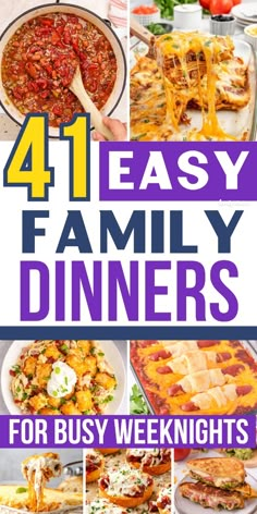 These easy family dinners are so TASTY! Now I have some easy dinners to make for my kids and family to make my weeknights stress-free!! If you're a busy mom, you need these amazing family dinner ideas, they're the BEST!! 2 Day Dinner Ideas, Dinner Recipes For Family Of Five, Asian Easy Dinner Recipes, Work Week Dinner Ideas, Quick Family Meals Dinner Tonight, Simple Family Dinners Healthy, Easy Busy Night Dinners, Cheap Dinners For A Family Summer, Quick And Easy Dinner Recipes Stovetop