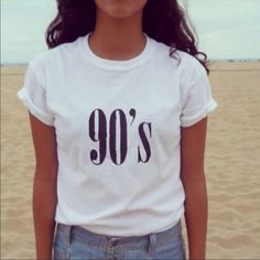 Women’s White 90s T-Shirt Size S! Please See Pic For Sizing Info! 90s Tees, Bohol, Tomboy Outfits, Mode Casual, T Shirts With Sayings, Mode Inspiration, Casual Tee, Shirts With Sayings, Look Cool