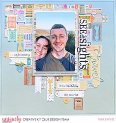 a scrapbook page with an image of two people