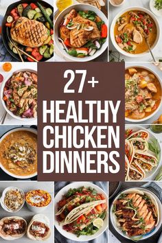 Fast and flavorful chicken dinners are here! These healthy recipes are perfect for busy evenings and will please everyone at the table. Enjoy ideas for grilled chicken wraps zesty stir-fries flavorful tacos and creamy casseroles. Cooking easy meals can be fun and delicious with these tasty chicken options! https://ostrali.com/quick-healthy-chicken-dinner Quick Healthy Chicken Dinner, Healthy Chicken Dinner Ideas, Chicken Dinner Recipes Healthy, Healthy Chicken Dinners, Grilled Chicken Wraps, Chicken Dinner Ideas, Spicy Chicken Tacos, Easy Chicken Soup, Parmesan Crusted Pork Chops