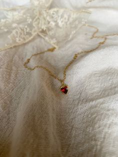 Pop of red jewelry // lady in red // girl in red Red Heart Necklace Aesthetic, Heart Necklace Aesthetic, Red Heart Necklace, Diamond Heart Necklace, Necklace Aesthetic, Red Girl, Pop Of Red, Girl In Red, Heart Necklace Diamond