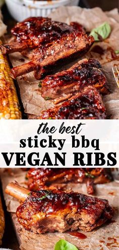 the best sticky bbq vegan ribs