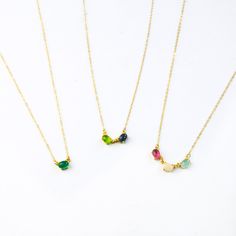 Looking for a minimal way to show off your birthstone, your children's birthstones, or that of a significant other? We've added this prong set oval birthstone connector necklace to our birthstone collection to do just that! Whether you are looking to layer your own birthstone with other necklaces, or you want to create a meaningful but minimal necklace to carry your children, this necklace design is perfect! This necklace can be made with 1, 2, 3, 4, 5, or 6 birthstones. Birthstones can be arran Adjustable Birthstone Crystal Necklace With Round Pendant, Adjustable Round Birthstone Crystal Necklace, Adjustable Round Birthstone Crystal Pendant, Adjustable Round Pendant Crystal Necklace With Birthstone, Minimalist Crystal Necklaces With Round Birthstone Pendant, Minimalist Birthstone Necklaces For Mother's Day, Minimalist Crystal Necklace With Birthstone Pendant, Minimalist Crystal Birthstone Necklace With Round Pendant, Minimalist Round Pendant Crystal Necklace With Birthstone