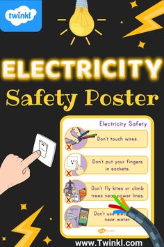 Electricity Safety Poster Hemat Listrik Poster, Kids Safety Poster, Save Electricity Poster, Electricity Poster, Soil Conservation