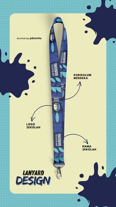 the lanyard design has been designed to look like it is being used for advertising