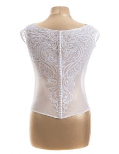 White Wedding bolero, Ivory lace bolero, Bridal jacket, Sleeveless bridal lace wedding bolero, Wedding jacket, Bolero for wedding dress 050 You will receive such a bolero as in the photo. Choose color: ivory (creme) or white See the lace fabric for the wedding dress: 3D lace : www.etsy.com/shop/KingdomLace?ref=seller-platform-mcnav&section_id=23652665 Chantilly lace www.etsy.com/shop/KingdomLace?ref=seller-platform-mcnav&section_id=23652699 Wedding lace www.etsy.com/shop/KingdomLace?ref= Fitted Lace Wedding Dress With Lace Bodice, Elegant White Lace Bodice, Elegant Sleeveless Bodice With Lace Trim, Fitted Lace Bodice For Debutante Ball, Fitted Lace Wedding Corset, Wedding Corset With Sweetheart Neckline And Lace Trim, Fitted Lace Corset For Wedding, Lace Wedding Dress For Mother Of The Bride, Lace Mother Of The Bride Wedding Dress