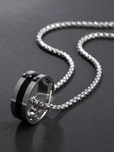 1pc Men Stainless Steel Pendant Necklace, Fashion Sweater Chain Silver Casual   Stainless Steel     Men Fashion Jewelry, size features are:Bust: ,Length: ,Sleeve Length: Chain For Boyfriend, Boyfriend Outfits, Mens Chains, Male Jewelry, Boyfriend Outfit, Edgy Jewelry, Mens Fashion Jewelry, Sweater Chain, Chain Silver