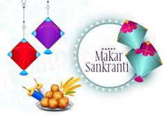 happy makar sanki greeting with colorful kites