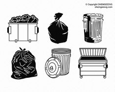 Trash Can Tattoo Ideas, Garbage Can Tattoo, Trash Drawing Sketch, Trash Can Drawing Sketch, Trash Bag Tattoo, Dumpster Tattoo, Garbage Can Drawing, Trash Bag Drawing, Trash Bin Drawing