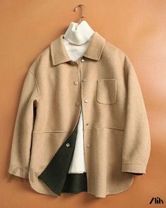 Camel-color Coat Style, Big Clothes, Wool Blend Coat, Woolen Coat, Camel Color, Coat Fashion, Long Coat, Types Of Collars, Wool Blend