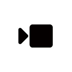 an app icon with the play button in black and white, on a white background