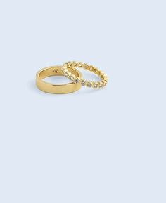 The Tennis Collection Bezel Set Crystal Stacking Ring Set | Madewell Elegant Gold Stackable Rings With Round Stones, Classic Ring With Stone Setting, Classic Yellow Gold Rings With Stone Setting, Classic Stone Setting Ring Jewelry, Elegant Stackable Wedding Rings With Stone Setting, Elegant Wedding Stackable Rings With Stone Setting, Modern Jewelry With Stone Setting For Anniversary, Modern Stone Setting Jewelry For Anniversary, Classic Adjustable Jewelry With Stone Setting