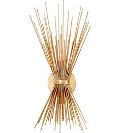 a wall light that is made out of bamboo sticks