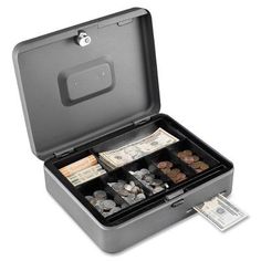 an open briefcase filled with lots of money