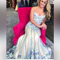 Jovani Dress Size 8, But Altered To Fit As A Size 6. The Length Has Not Been Hemmed. There Is A Tear At The Bottom Of The Netting From Wear. Jovani Prom Dresses Light Blue, Jovani Dresses, Blue Dresses, Prom, Prom Dresses, Blue Color, Womens Dresses, Dresses, Women Shopping