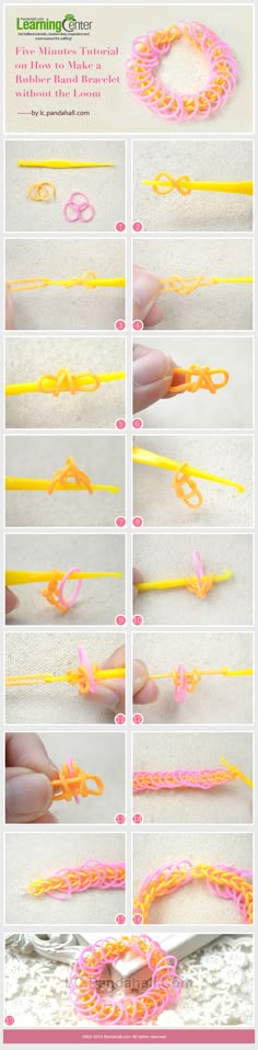 the instructions for how to make a loom bracelet