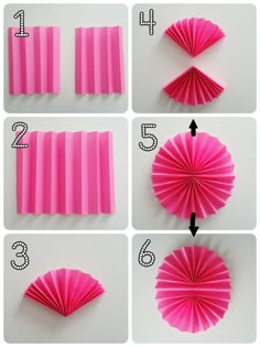 how to make tissue paper fan decorations for the home or office - step by step instructions