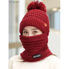 "SPECIFICATIONS 1. Material: Acrylic Fibers 2. Color: Black, Gray, Pink, Red, Beige 3. Hat Length: 48cm / 18.90\" 4. Hat Circumference: 44cm / 17.32\" 5. Scarf Length: 19cm / 7.48\" 6. Scarf Circumference: 44cm / 17.32\" FEATURES 1. Made of thick warm knitting material, added thermal plush inside the scarf for extremely warm feelings. 2. Fashion and effectively keep your head, ears and neck in warmth in cold weather. 3. Easy to wash and dry. A great set of hat and scarf for head and neck, many w Acrylic Bonnet For Winter, One Size, Brimmed Acrylic Beanie For Winter, Winter Brimmed Acrylic Beanie, Brimmed Acrylic Winter Beanie, Winter Windproof Beanie One Size, Winter Outdoor Bonnet - One Size Fits Most, Winter Acrylic Crochet Hat With Brim, Windproof Winter Hats One Size, One Size Windproof Winter Hats