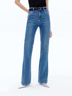 Mid-rise Waist Flared Jeans