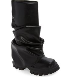 AZALEA WANG Mate Lug Sole Boot (Women) | Nordstrom Tate Mcrae Outfit, Rave Boots, Black Chunky Boots, Cute Winter Boots, Classy Fashion Style, Sand Boots, Balenciaga Boots, Fold Over Boots, Platform Heels Boots