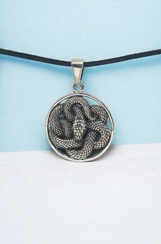 ✤ Astonishing snake pendant, unisex. Bronze or silver, with or without leather cord. You also may choose a sterling silver chain for your pendant. Size - 1 inches / 2,6 cm Weight for bronze -  5,8 g. Weight for silver -  7,1 g.  ✤ If you have any questions - feel free to ask! Ouroboros Jewelry, Skull Engagement Ring, Necklace Snake, Witch Necklace, Moon Phases Necklace, Lovers Necklace, Snake Pendant, Snake Jewelry, Owl Necklace