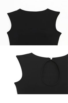 Black Backless Bodysuit With Minimal Stretch, Seamless Black Bodysuit For Night Out, Black Seamless Bodysuit For Night Out, Black Seamless Bodysuit With Minimal Stretch, Black Bodysuit With Seamless Construction And Minimal Stretch, Black Sleeveless Bodycon Bodysuit, Fitted Black Seamless Bodysuit, Black Sleeveless Elastane Bodysuit, Sleeveless Black Elastane Bodysuit