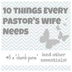 the words 10 things every pastor's wife needs