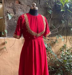 Hand embroidered Anarkali  / red anarkali suit set / white anarkali dupatta USA / Indian anarkali/ Indian dresses/ voggish / red anarkali dress          Looking for a perfect indian dress/anarkali/suit sets that are trendy, unique and easy to carry !! yess, You are at the right place. we carry such versatile pieces of anarkalis and suit sets that really let you stand out in any occassion !!      featuring this beautiful red anarkali with hand embroidered on body  and sleeves that can be paired w Designer Red Salwar Kameez With Dori Work, Red Salwar Kameez With Dori Work Straight Kurta, Red Lehenga With Dori Work, Elegant Red Anarkali Set With Cutdana, Anarkali Embroidered Red Churidar, Traditional Drape Red Anarkali Set With Dabka Work, Red Anarkali Set With Dabka Work In Traditional Drape, Fitted Red Churidar With Gota Work, Red Anarkali Set For Navratri