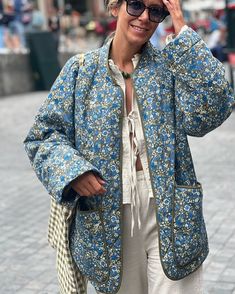 Our bestseller Lulu Jacket in blue 💙 styled by @vanessamiguel with the chic Rita Pants and elegant Davenport Blouse in beige. Effortless, bold, and oh-so-chic! 🌟

#BohemianFashion #BohoStyle #EmbroideredDetails #ColorfulOutfits #SpringStyle #SummerVibes #LayeredLook #RetroRevival #GoddessCore #MotoBoho #OutfitInspo #SpringOutfits #SummerFashion #BohoChic #VintageAesthetic #EffortlessStyle #FestivalFashion #ScandinavianStyle #DesertVibes #BohoLook #WesternBoho #CaliforniaDreaming #CoastalBoho #DenimOnDenim #BohoDenim #FreeSpiritStyle #DesertChic #GoldenHourGlow #SunsetVibes #HippieStyle Quilted Fashion, Western Boho, Boho Look, Layered Look