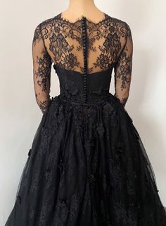 Black Lace Dress For Debutante Ball, Halloween Prom Tulle Dress, Lace Corset Ball Gown Dress For Prom, Lace Corset Ball Gown For Prom, Lace Ball Gown Corset Dress For Prom, Lace Ball Gown With Corset Back For Prom, Lace Ball Gown With Corset Back For Prom Season, Gothic Lace Corset Wedding Dress, Gothic Lace Corset Dress For Wedding