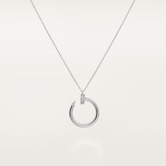 Cartier - Juste un Clou necklace - Necklace White gold/Gold - Juste un Clou necklace, 18K white gold (750/1000), set with 14 brilliant-cut diamonds totaling 0.12 carats. Width: 2.2 mm. Inner diameter: 14.2 mm. Adjustable chain length: 42-46 cm. Please note that the carat weight, number of stones and product dimensions will vary based on the size of the creation you order. For detailed information please contact us. Necklace White Gold, Necklace White, Necklace Necklace, Gold Gold, Brilliant Cut Diamond, Chain Lengths, Chain Length, Cartier, Diamonds