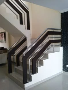 an image of a stair case in the living room