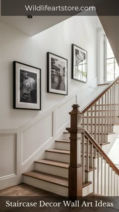 Office Staircase Decor Wall Art Ideas Stairway Picture Wall, Stairway Wall Art, Framed Drawings, Office Staircase, Stairs Wall Decor