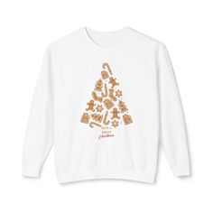 What's better than looking cute and warm in the colder months with a cozy, Christmas gingerbread sweatshirt. Our crewnecks are made from the highest quality fabric for an incredibly soft and comfortable fit, with advanced printing to ensure that the colors and graphics are vibrant and detailed. ❤ If you want to order matching shirts, add each item separately by choosing different colors and sizes each time, and add each one into your cart. ❤ Sizes run from Small to XXL (2XL). This unisex sweater Cozy Crew Neck Sweater For Holiday, Cozy Christmas Sweatshirt With Relaxed Fit, Cozy Relaxed Fit Christmas Sweatshirt, White Holiday Crew Neck Sweatshirt, Holiday White Crew Neck Sweatshirt, White Crew Neck Sweatshirt For The Holidays, White Crew Neck Sweatshirt For Holiday, White Crew Neck Holiday Sweatshirt, White Christmas Sweatshirt For Loungewear