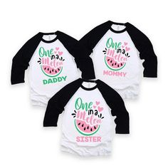 One in a Melon, One in a Melon Shirt, One in a Melon Outfit, One in a Melon Family, Watermelon 1st Birthday , Girls 1st Birthday Shirt - Etsy Playful Summer Family T-shirt, Long Sleeve Summer Tops For Birthday, Summer Cotton Top For First Birthday, Long Sleeve T-shirt For Summer Playtime, Playful Name Print Tops For Summer, Playful Summer Tops With Name Print, Funny Print Tops For First Birthday In Summer, Fun Name Print Tops For Summer, Fun Summer Tops With Name Print