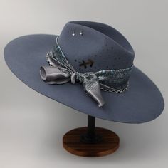 If You Were Born On December 1-21...This Is Your Sign. Meet Our December Sagittarius In Blue Topaz. Handcrafted By Stella Wilder For You Size: 57 Cm + Adjustable Strap For Custom Fit Hat Brand: Wyeth Brim Width: 4.25" Crown Height: 4.75” 100% Australian Wool Pinched Crown Ultra Wide, Flat And Stiff Brim The Above Description Lists Specific Hat Size. Most Hats Are One Size (57cm) And Size Down With The Adjustable Strap, Please Only Purchase If The Hat Is The Correct Size For You. Famous Country S Luxury Blue Short Brim Hat, December Sagittarius, Famous Country Singers, Custom Fitted Hats, Born In December, Wide Brim Hats, Brim Hats, Fashion Male, Ultra Wide