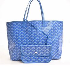 Goyard Pm Tote Bag. Blue Color. Excellent Condition. No Stains Or Scratches. Handle In Excellent Condition. Corners Are In Good Shape. Also Available In Black. Both Colors R In Excellent Condition. Designer Blue Bag For Shopping, Designer Blue Bags For Shopping, Designer Blue Shopping Bags, Luxury Blue Shoulder Bag For Daily Use, Designer Blue Shoulder Bag For Shopping, Designer Blue Shoulder Bag For Daily Use, Luxury Blue Shoulder Bag With Removable Pouch, Luxury Blue Tote Shoulder Bag, Luxury Blue Shoulder Bag For Shopping