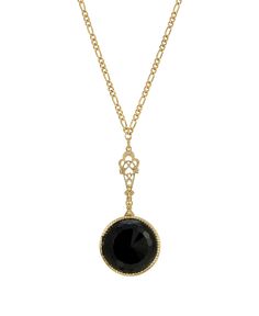 in stock Black Onyx Jewelry For Formal Occasions, Formal Black Onyx Jewelry, Elegant Black Necklace With Black Enamel, Elegant Black Onyx Necklace, Classic Black Necklace For Formal Occasions, Black Jewelry With Adjustable Chain For Formal Occasions, Elegant Black Necklaces With Adjustable Chain, Classic Black Necklace For Party, Elegant Black Adjustable Necklace