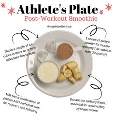 Try this simple smoothie for a perfect post-workout nutrition combination! (women, sports dietitian, sports nutrition, runner, food, nutrition, running, fuel, train, recover, science) Gymnast Diet, Athlete Meal Plan, Meal Plann, Sports Food Ideas, Running Workout Plan, Food Psychology, Game Day Food Ideas, Sports Dietitian, Runners Food