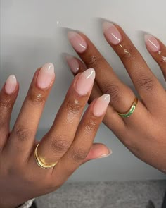 Natural Looking Acrylic Nails Almond, Natural Looking Acrylic Nails, Nail Inspired, Black Almond Nails, Teen Nails, Natural Acrylic, Natural Acrylic Nails, Short Almond Nails, Drip Nails