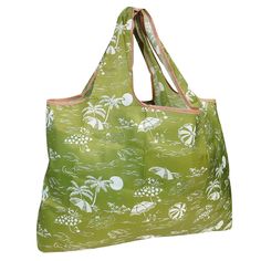 These reusable bags are extra large and roomy; perfect for carrying groceries, shopping, using as a book bag or any other use you have for them. Super durable in nature, these bags can carry up to 44 pounds, are water proof, and can be used over and over again. Never use plastic bags again, which can only be used once. These reusable bags can help you reduce your carbon footprint by reducing your plastic consumption. Choose from stylish designs that will show off your personality. When not in use, you can conveniently fold up the bag into the inner pocket, conveniently storing it away. [Reusable and Lightweight] Reusable bags are better for the environment. Reduce your carbon foot print by using these nylon reusable bags instead of plastic bags. Unlike one-time-use bags, these reusable bag Groceries Shopping, Reduce Your Carbon Footprint, Protect The Environment, Grocery Bags, Green Lifestyle, Bag Green, Reusable Shopping Bags, Reusable Grocery Bags, Book Bag