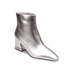 Ninety Union-Brooke Bootie The Brooke bootie from Ninety Union can bring the sparkle to your ensemble. The square-toe bootie, elevated by a matching heel, is fashioned with an inside zipper for an ideal fit. A lightly cushioned footbed provides optimal comfort. Click here for Boot Measuring Guide. Metallic Pointed Toe Boots For Fall, Glamorous Metallic Boots, Glamorous Metallic Shiny Boots, Metallic Ankle Boots For Fall, Chic Metallic Heeled Boots For Fall, Fall Metallic Heeled Boots With Pointed Toe, Fall Metallic Pointed Toe Heeled Boots, Metallic Boots For Formal Fall Occasions, Chic Metallic Boots For Formal Occasions