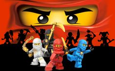 a lego ninja birthday card with the words happy birthday name on it and two ninjas