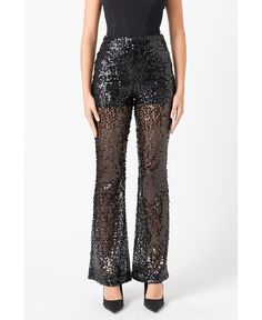 in stock Sequin Straight Pants For Night Out, Glamorous Stretch Pants For Evening, Glamorous Stretch Bottoms For Night Out, Glamorous Stretch Evening Pants, Glamorous Evening Stretch Pants, Black Stretch Glamorous Bottoms, Glamorous Stretch Straight Leg Bottoms, Glamorous Stretch Black Bottoms, Glamorous Black Stretch Bottoms