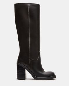 Elevate your style with the WESTLEY boot. With a versatile knee-high design and comfortable block heel, these boots will keep you looking chic and feeling confident all day long. Perfect for any occasion, these are a must-have addition to your shoe collection. 3.75 inch heel height 15 inch shaft circumference 13.25 inch shaft height Leather upper material Synthetic lining Synthetic sock Synthetic sole Fit tip: If you are in between sizes, size up a half-size Imported Tall Black Heeled Boots, Platform Knee High Boots, High Design, Feeling Confident, Black Heel Boots, Fun Bags, Boot Shoes Women, Shoe Collection, Knee High Boots