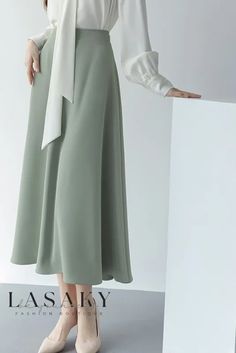 Lasaky - Premium Womens High-Waisted A-Line Long Skirt with Wrinkle-Resistant Draping Wearing Color, Anime Dress, Unique Clothing, Skirt Skirt, Skirt Type, Color Fabric, Unique Outfits, Types Of Skirts, A Line Skirt